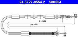 CABLU FRANA DE MANA ATE 24.3727-0554.2 - Compatibil cu FIAT