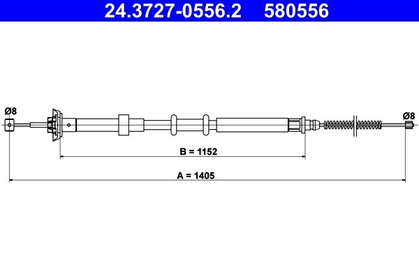 CABLU FRANA DE MANA ATE 24.3727-0556.2 - Compatibil cu FIAT