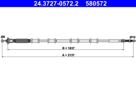 Cablu frana de mana ATE 24.3727-0572.2