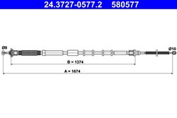 CABLU FRANA DE MANA ATE 24.3727-0577.2 - Compatibil cu FIAT