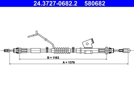 Cablu frana de mana ATE 24.3727-0682.2