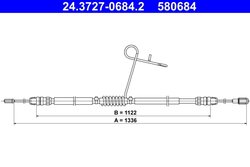 CABLU FRANA DE MANA ATE 24.3727-0684.2 - Compatibil cu FORD