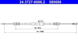 CABLU FRANA DE MANA ATE 24.3727-0686.2 - Compatibil cu FORD