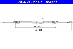 CABLU FRANA DE MANA ATE 24.3727-0687.2 - Compatibil cu FORD