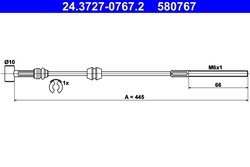 CABLU FRANA DE MANA ATE 24.3727-0767.2 - Compatibil cu OPEL, VAUXHALL