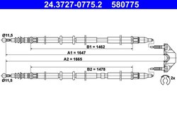 Cablu frana de mana ATE 24.3727-0775.2