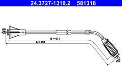 CABLU FRANA DE MANA ATE 24.3727-1318.2 - Compatibil cu VOLVO