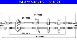 CABLU FRANA DE MANA ATE 24.3727-1821.2 - Compatibil cu MAZDA