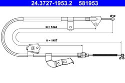 CABLU FRANA DE MANA ATE 24.3727-1953.2 - Compatibil cu TOYOTA