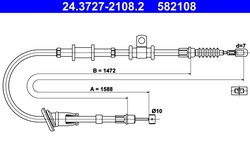 CABLU FRANA DE MANA ATE 24.3727-2108.2 - Compatibil cu MITSUBISHI