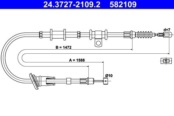 CABLU FRANA DE MANA ATE 24.3727-2109.2 - Compatibil cu MITSUBISHI