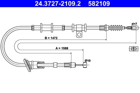 CABLU FRANA DE MANA ATE 24.3727-2109.2 - Compatibil cu MITSUBISHI