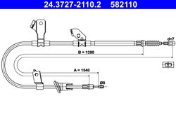 CABLU FRANA DE MANA ATE 24.3727-2110.2 - Compatibil cu MITSUBISHI