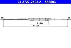 CABLU FRANA DE MANA ATE 24.3727-2503.2 - Compatibil cu SKODA
