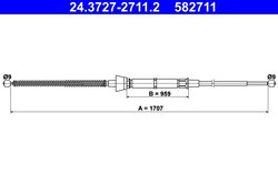 CABLU FRANA DE MANA ATE 24.3727-2711.2 - Compatibil cu SEAT, SKODA