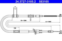 Cablu frana de mana ATE 24.3727-3105.2