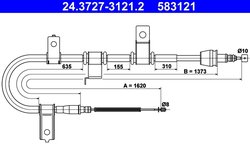 CABLU FRANA DE MANA ATE 24.3727-3121.2 - Compatibil cu HYUNDAI