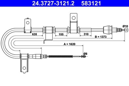 Cablu frana de mana ATE 24.3727-3121.2