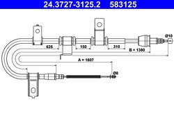 Cablu frana de mana ATE 24.3727-3125.2