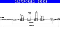 CABLU FRANA DE MANA ATE 24.3727-3128.2 - Compatibil cu HYUNDAI, KIA
