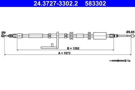 CABLU FRANA DE MANA ATE 24.3727-3302.2 - Compatibil cu LAND ROVER