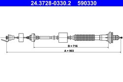 CABLU AMBREIAJ ATE 24.3728-0330.2 - Compatibil cu CITROEN