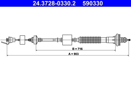 Cablu ambreiaj ATE 24.3728-0330.2