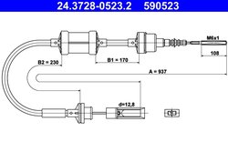CABLU AMBREIAJ ATE 24.3728-0523.2 - Compatibil cu FIAT