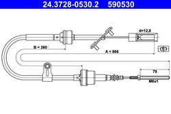 CABLU AMBREIAJ ATE 24.3728-0530.2 - Compatibil cu FIAT