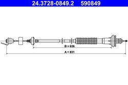 CABLU AMBREIAJ ATE 24.3728-0849.2 - Compatibil cu PEUGEOT