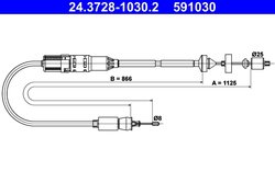 CABLU AMBREIAJ ATE 24.3728-1030.2 - Compatibil cu RENAULT