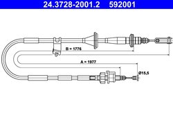 Cablu ambreiaj ATE 24.3728-2001.2