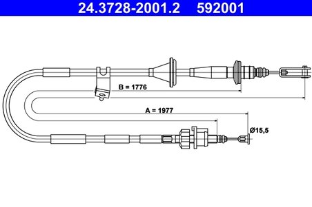 CABLU AMBREIAJ ATE 24.3728-2001.2 - Compatibil cu SUZUKI