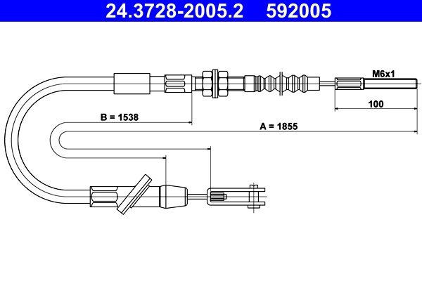 CABLU AMBREIAJ ATE 24.3728-2005.2 - Compatibil cu SUZUKI
