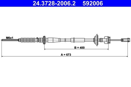 CABLU AMBREIAJ ATE 24.3728-2006.2 - Compatibil cu SUBARU, SUZUKI