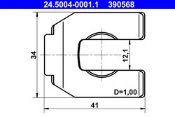 SUPORT, FURTUN FRANA ATE 24.5004-0001.1 - Piesa auto compatibila cu mai multe marci
