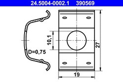 SUPORT, FURTUN FRANA ATE 24.5004-0002.1 - Piesa auto compatibila cu mai multe marci