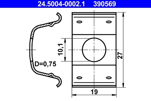SUPORT, FURTUN FRANA ATE 24.5004-0002.1 - Piesa auto compatibila cu mai multe marci