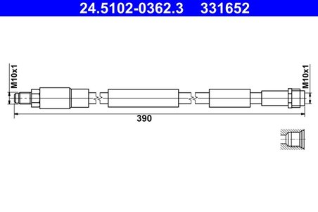 FURTUN FRANA ATE 24.5102-0362.3 - Compatibil cu MERCEDES-BENZ