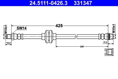 FURTUN FRANA ATE 24.5111-0426.3 - Compatibil cu RENAULT