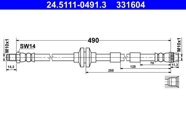 FURTUN FRANA ATE 24.5111-0491.3 - Compatibil cu MERCEDES-BENZ