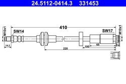 FURTUN FRANA ATE 24.5112-0414.3 - Compatibil cu ALFA ROMEO