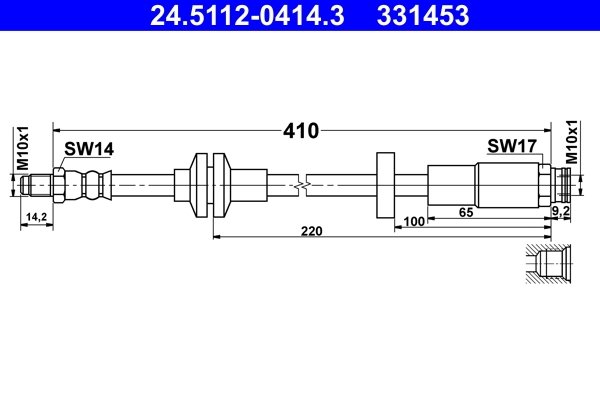 FURTUN FRANA ATE 24.5112-0414.3 - Compatibil cu ALFA ROMEO