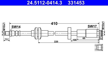 FURTUN FRANA ATE 24.5112-0414.3 - Compatibil cu ALFA ROMEO