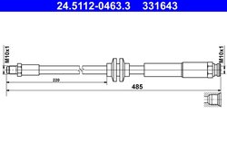 Furtun frana ATE 24.5112-0463.3