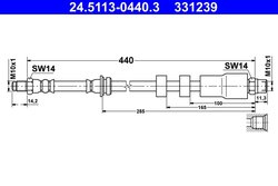 FURTUN FRANA ATE 24.5113-0440.3 - Compatibil cu BMW