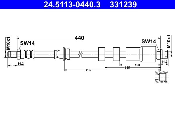 FURTUN FRANA ATE 24.5113-0440.3 - Compatibil cu BMW