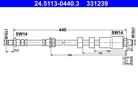 FURTUN FRANA ATE 24.5113-0440.3 - Compatibil cu BMW