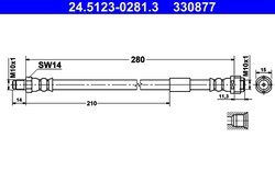 FURTUN FRANA ATE 24.5123-0281.3 - Compatibil cu MERCEDES-BENZ