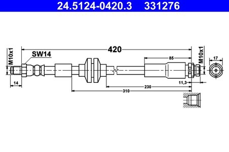 FURTUN FRANA ATE 24.5124-0420.3 - Compatibil cu FORD